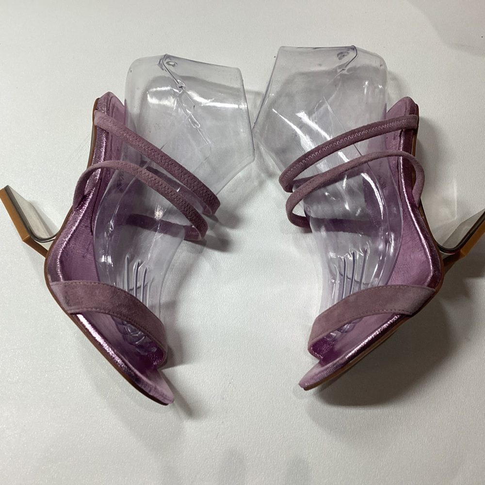 Jeffrey Campbell Geometric Sandal Pink  Suede Metallic - Picture 16 of 16